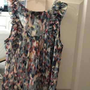 Ruffle shoulder tank